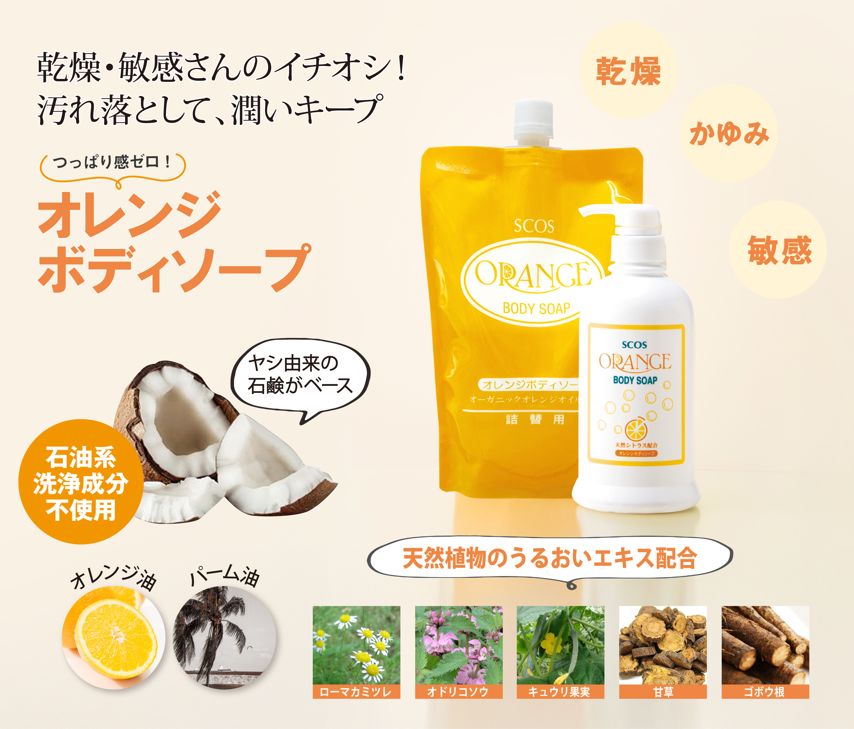 オレンジボディソープ